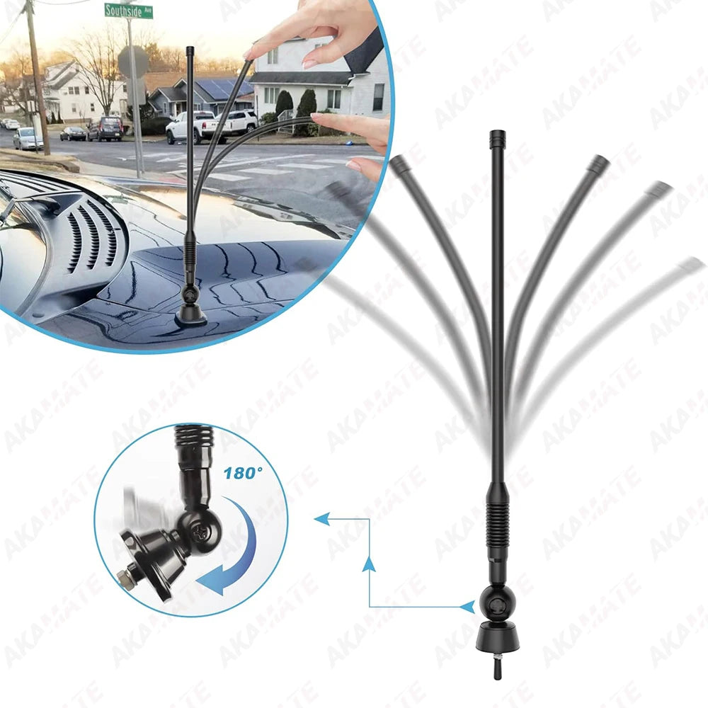 AKAMATE Boat Radio Antenna - 10 Mile Range Flexible