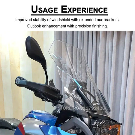 R1200GS ADV Reinforcement Windshield Bracket Trim Strip Windscreen Support Adjustable Lifting Holder For BMW R1200 GS R1250GSA by InterCyprus Trading Ltd