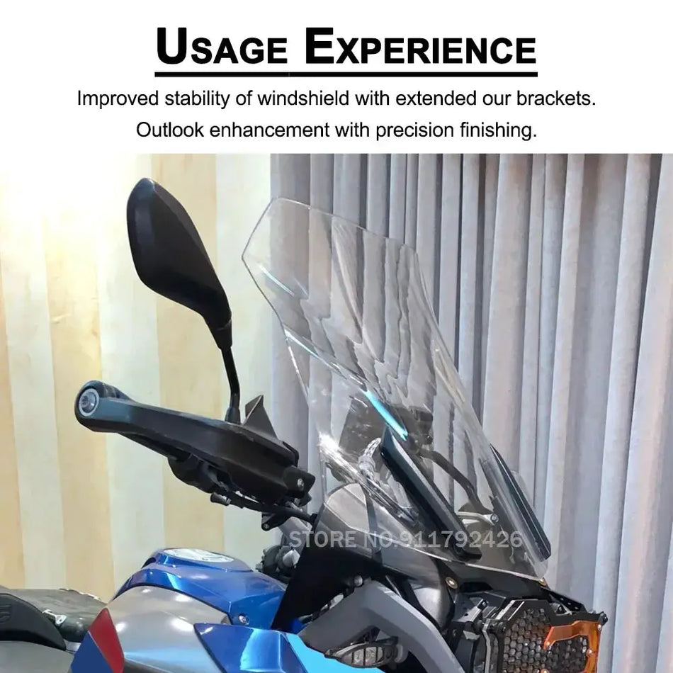 Reinforcement Windshield Bracket Trim Strip Windscreen Support Adjustable Lifting Holder For BMW R1200GS ADV R1200 GS R1250GSA by InterCyprus Trading Ltd