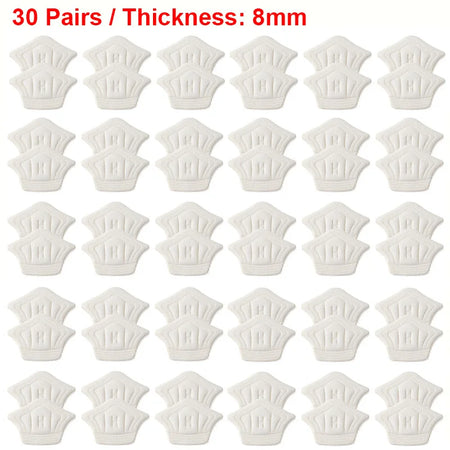 Insoles Patch Heel Pads &ndash; Comfortable Memory Foam Cushion 30pairs-Beige-8mm / One size
