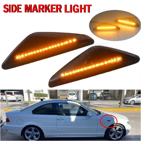 2pcs Dynamic LED Side Marker Light For BMW E46 2D 2003-2006 325Ci 330Ci Coupe Convertible Turn Signal Indicator Blinker Lamp by InterCyprus Trading Ltd