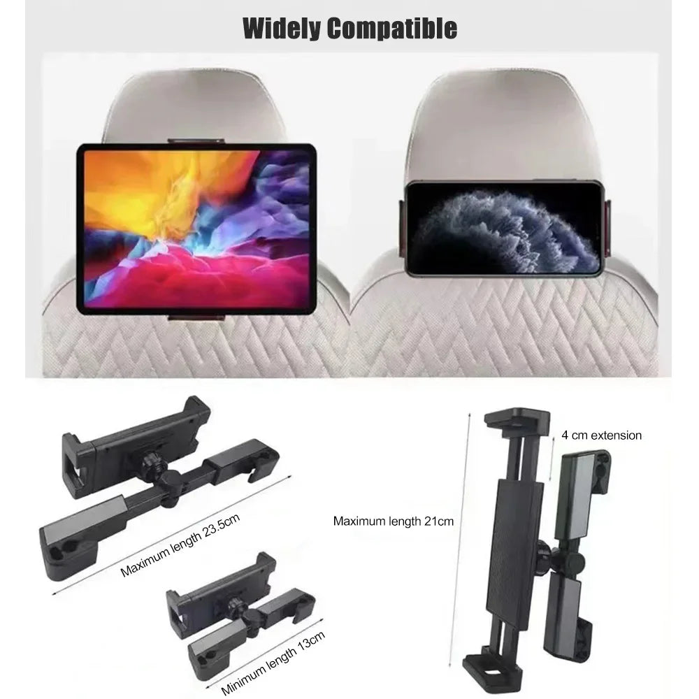 Telescopic Car Phone Holder Rear Tablet Mount &ndash; Anti Shake