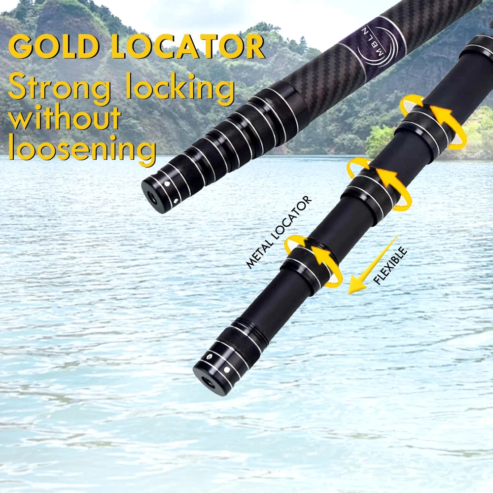 MBLN Portable Carbon Fiber Fishing Net with Retractable Alloy Head