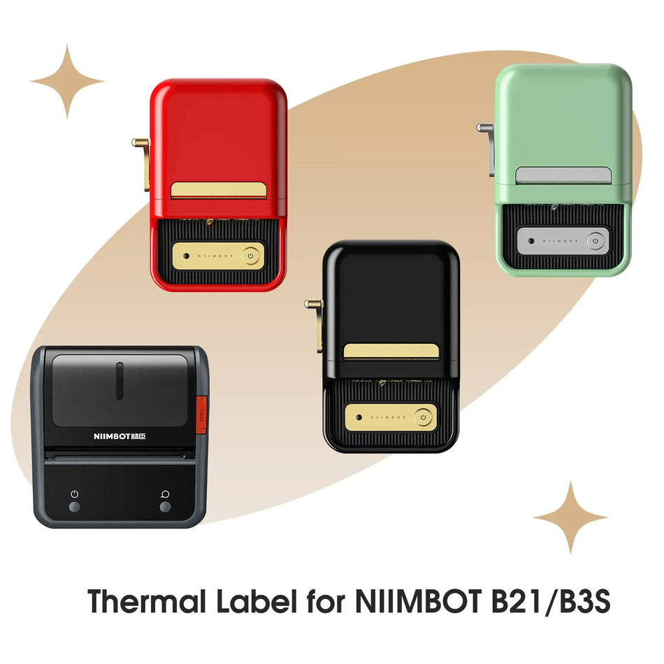 5 ruļļi ūdensizturīgas baltas termālās etiķetes papīra 30-50mm Niimbot B1 B21 B203 B3S.