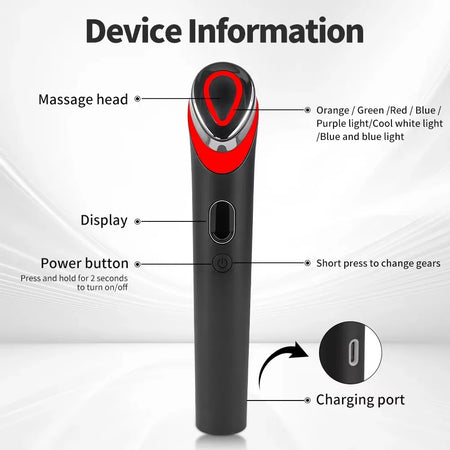 7 Colors Age-R Booster Pro Facial Massager &ndash; EMS Lift