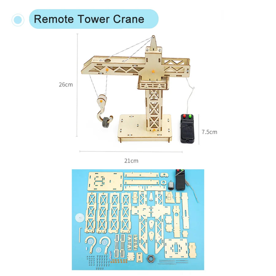 QXLRM DIY Educational Science Kit &ndash; Engaging Hands-On Learning Experience Tower Crane
