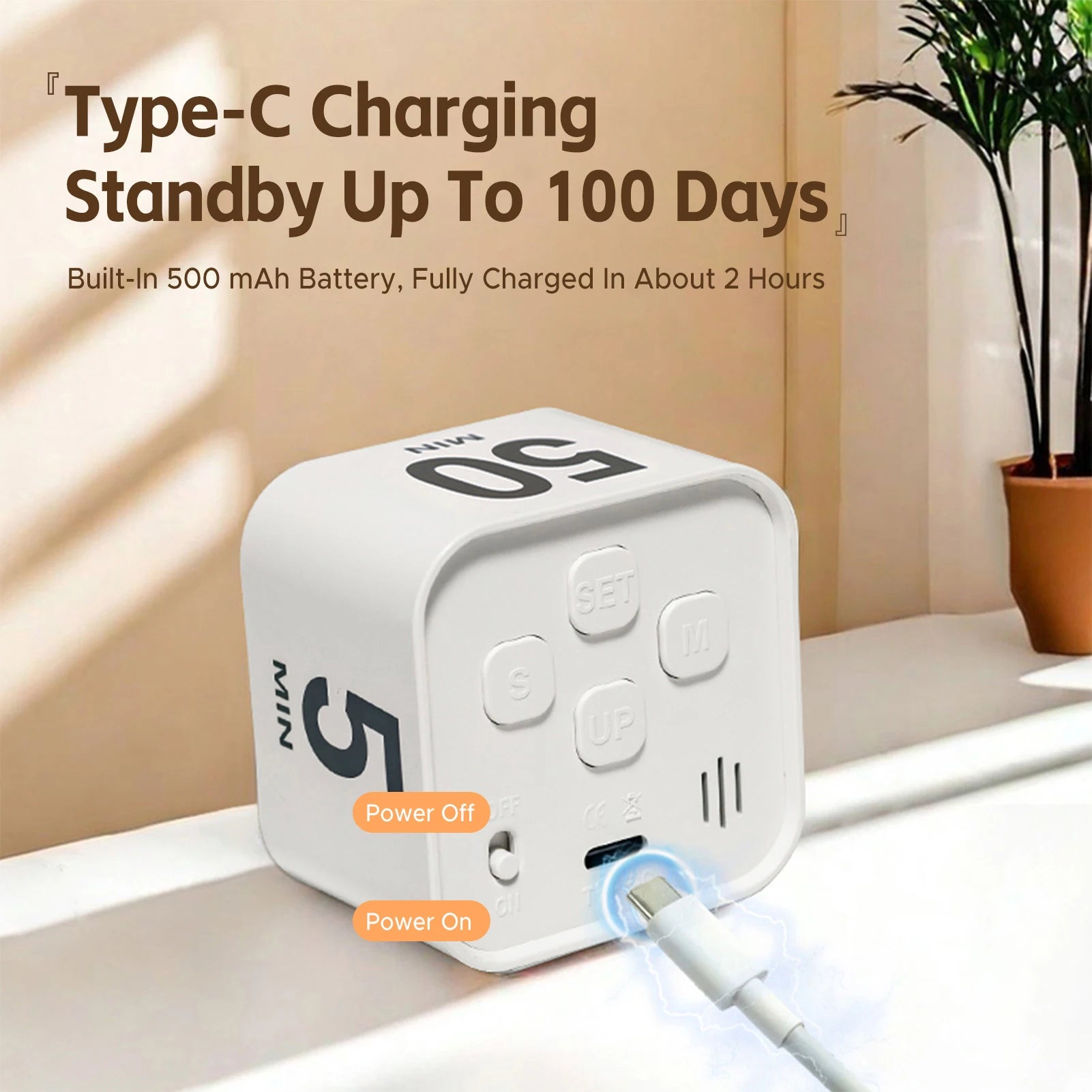 Visual Timer Gravity Sensor - Flip Countdown Memory Function