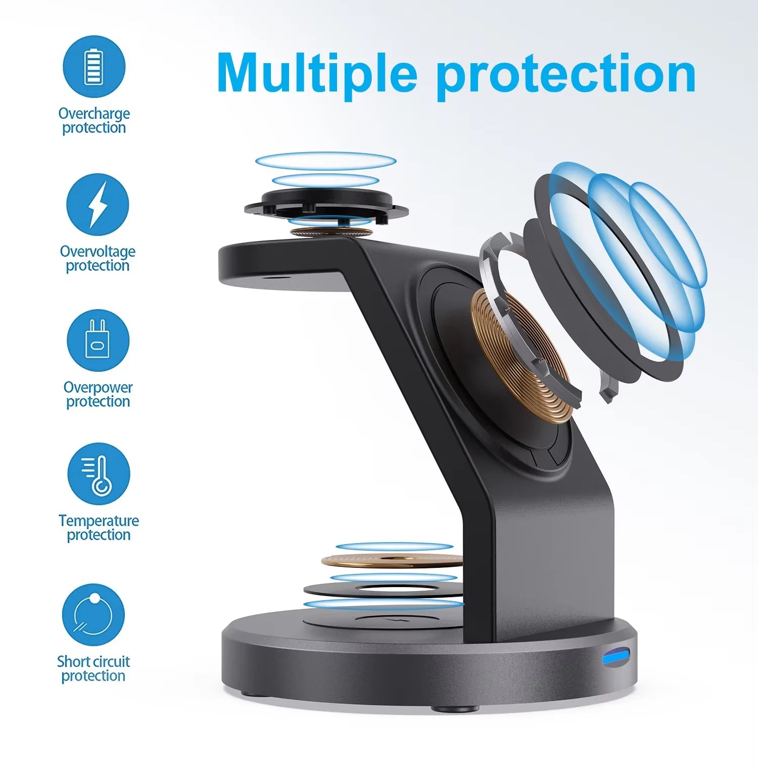 Opansten 3 In 1 Wireless Charger Stand - Fast Charge