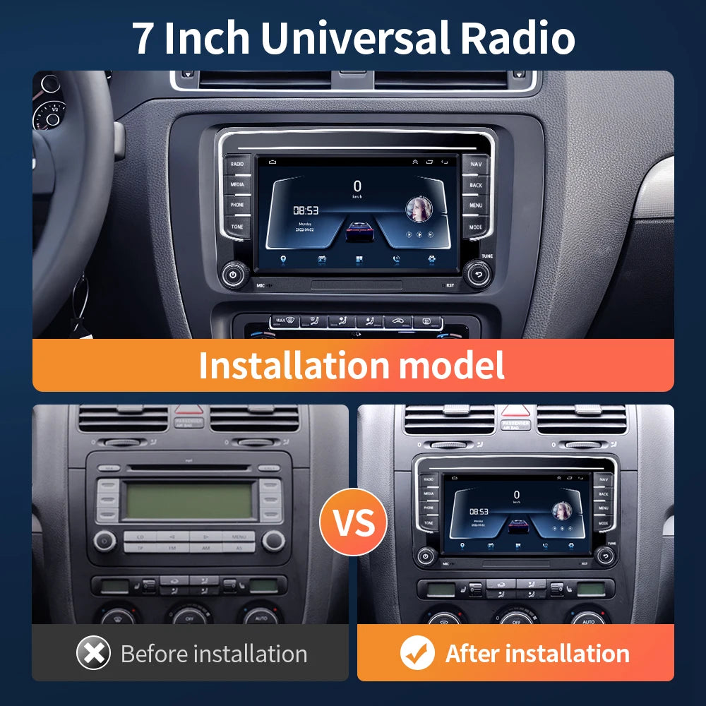AKAMATE Car Radio CarPlay Android Auto &ndash; 7 Inch 4GB 64GB