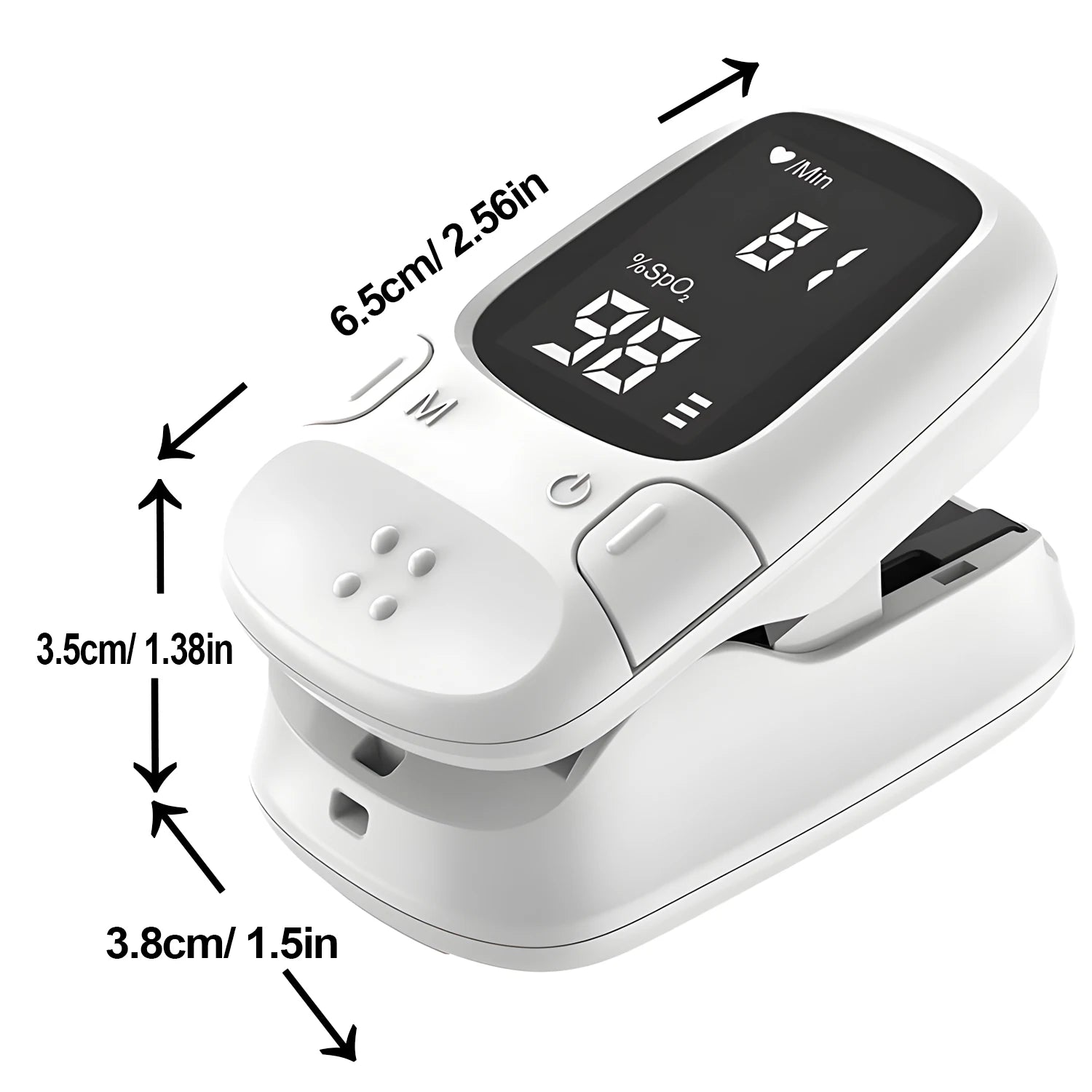 Portable Fingertip Pulse Oximeter - LED Quick Testing
