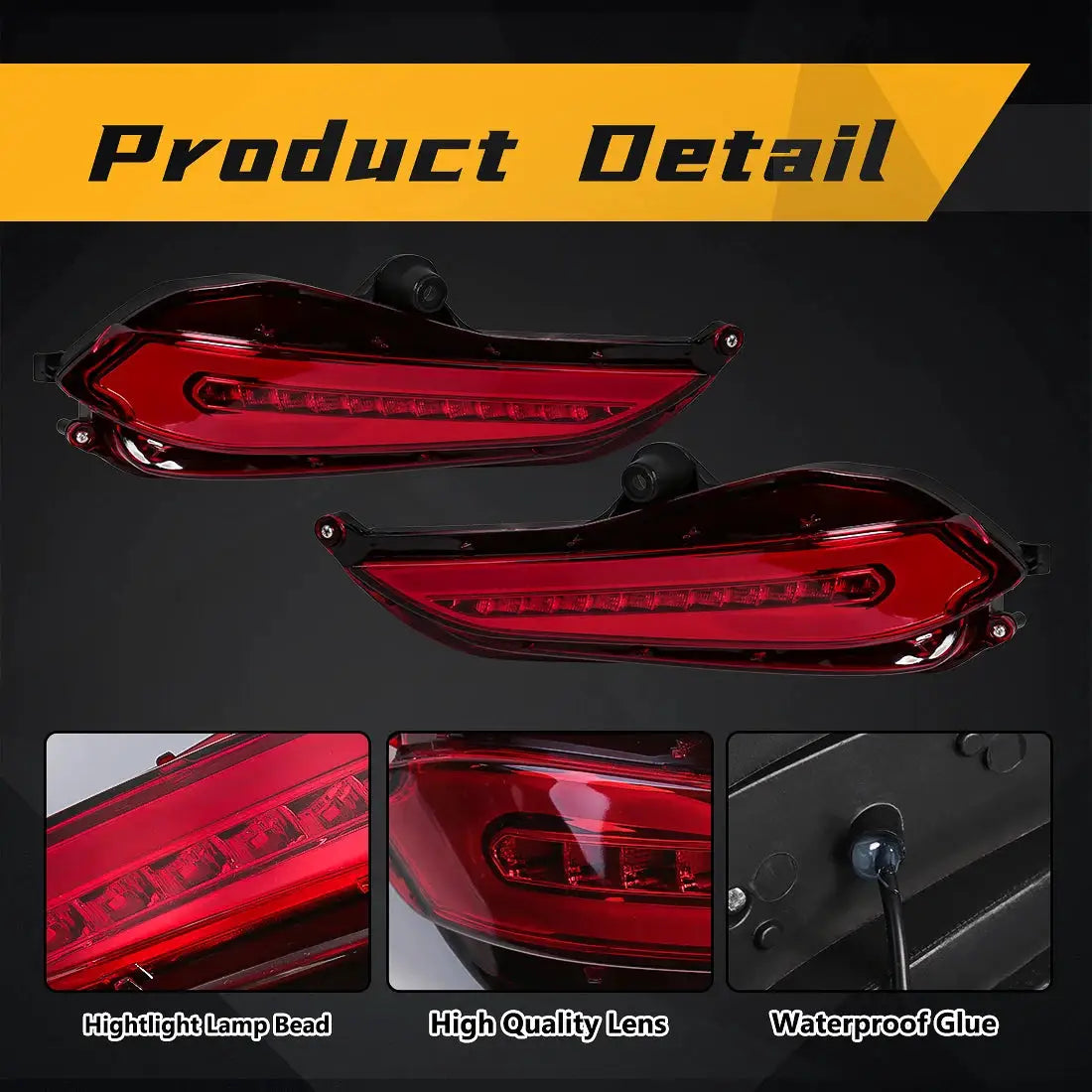3 Function Rear Bumper Reflector Light for Toyota Yaris 2017 2018 2019 Vios Brake Warning Dynamic Turn Signal Lamps Car Fog by InterCyprus Trading Ltd