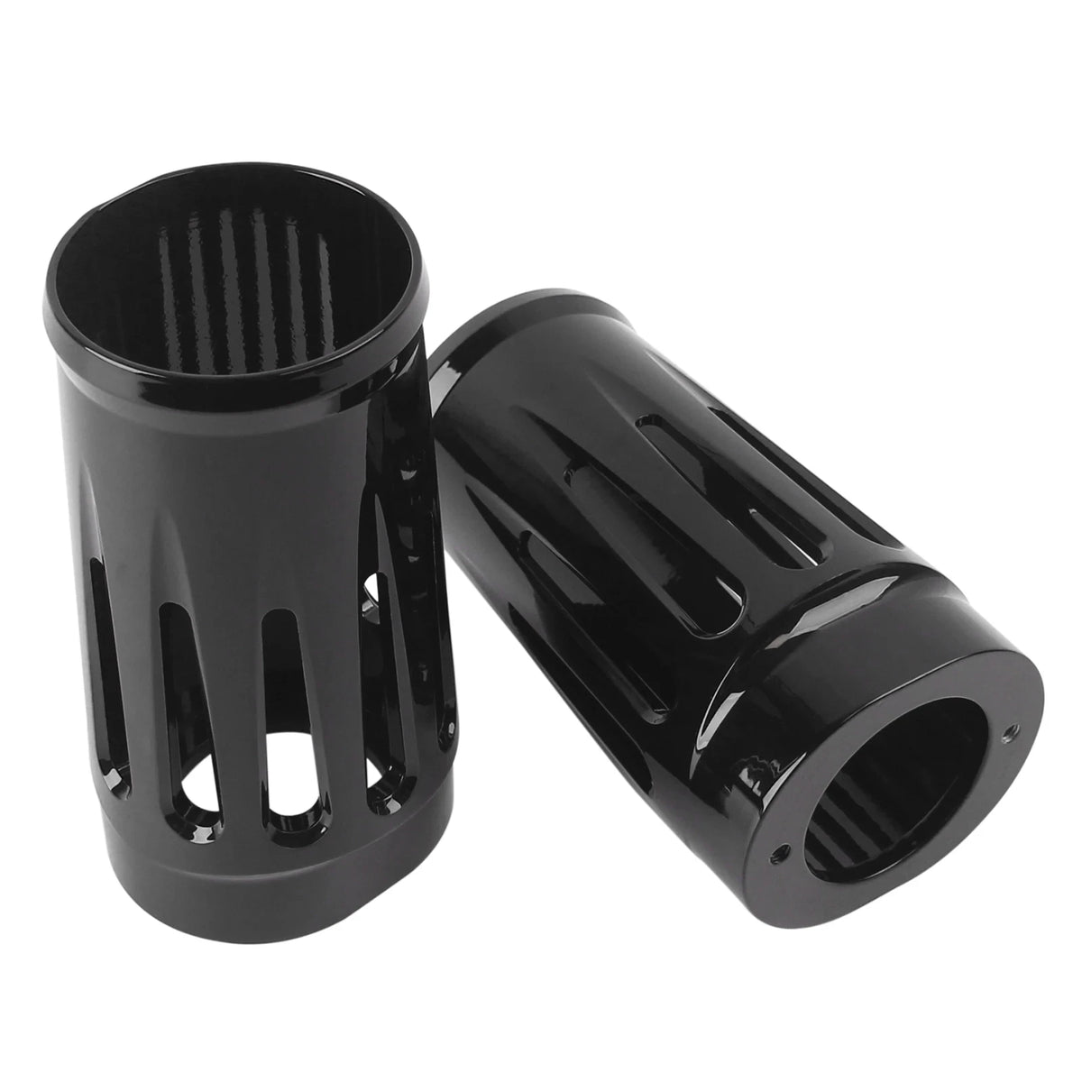 Motorcycle Black CNC Aluminum Fork Boot Slider Cover &ndash; Custom Fit for Harley Touring Models