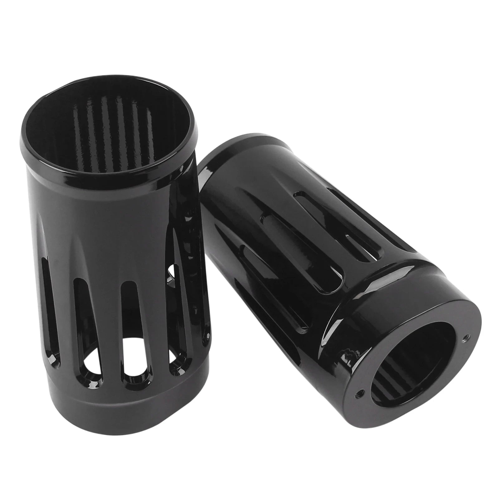 Motorcycle Black CNC Aluminum Fork Boot Slider Cover &ndash; Custom Fit for Harley Touring Models