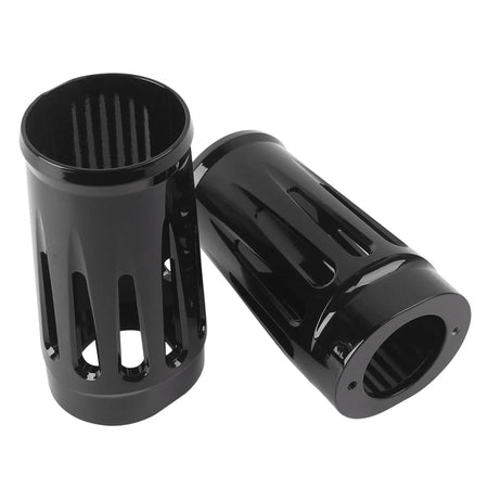 Motorcycle Black CNC Aluminum Fork Boot Slider Cover &ndash; Custom Fit for Harley Touring Models