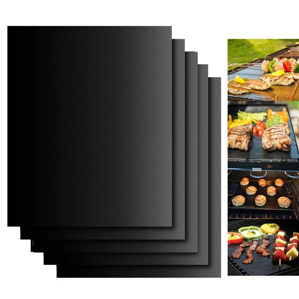 Non-Stick BBQ Grill Mat &ndash; Easy to Clean and Heat Resistant 3 pieces