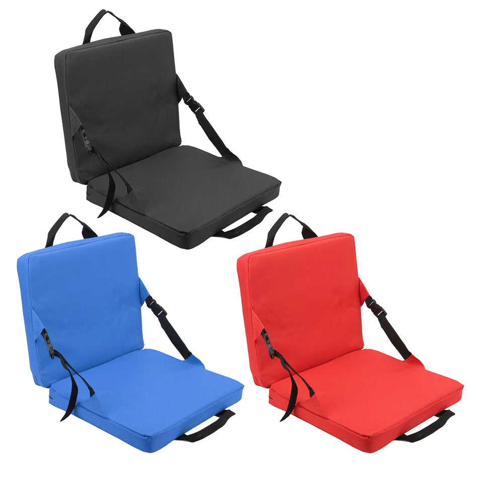 Outdoor Foldable Chair With Backrest Soft Cushion For Beach
