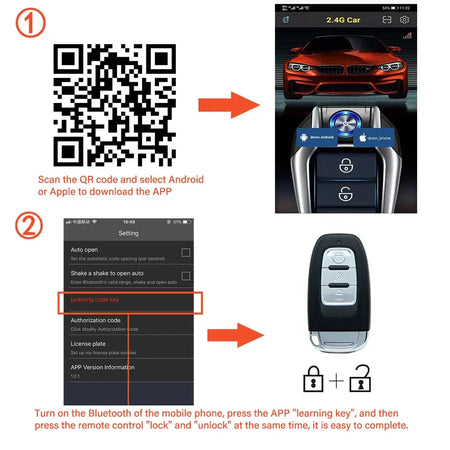 Universal Car Alarm Auto Start Stop System Remote Control Engine Ignition Autostart Kit Keyless Push Start System Car Accessorie by InterCyprus Trading Ltd