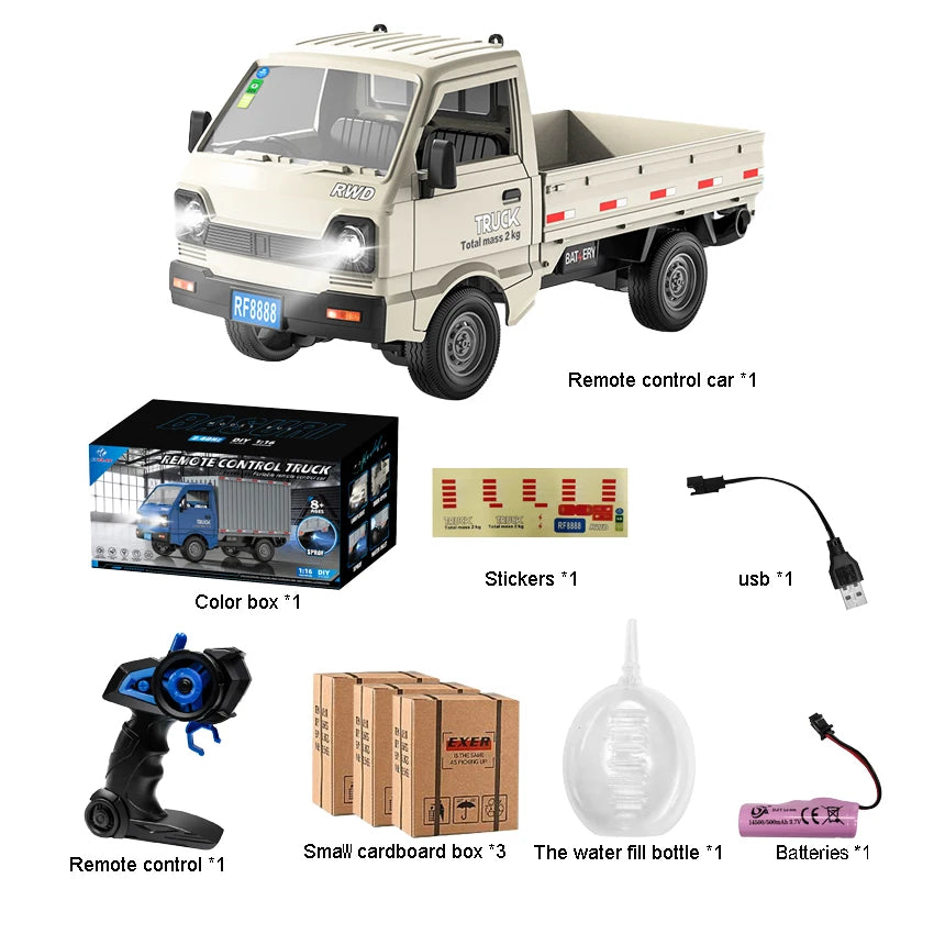 2.4G KF21 Scale Mini RC Cars Cargo Truck &ndash; Drift Function KF21-White