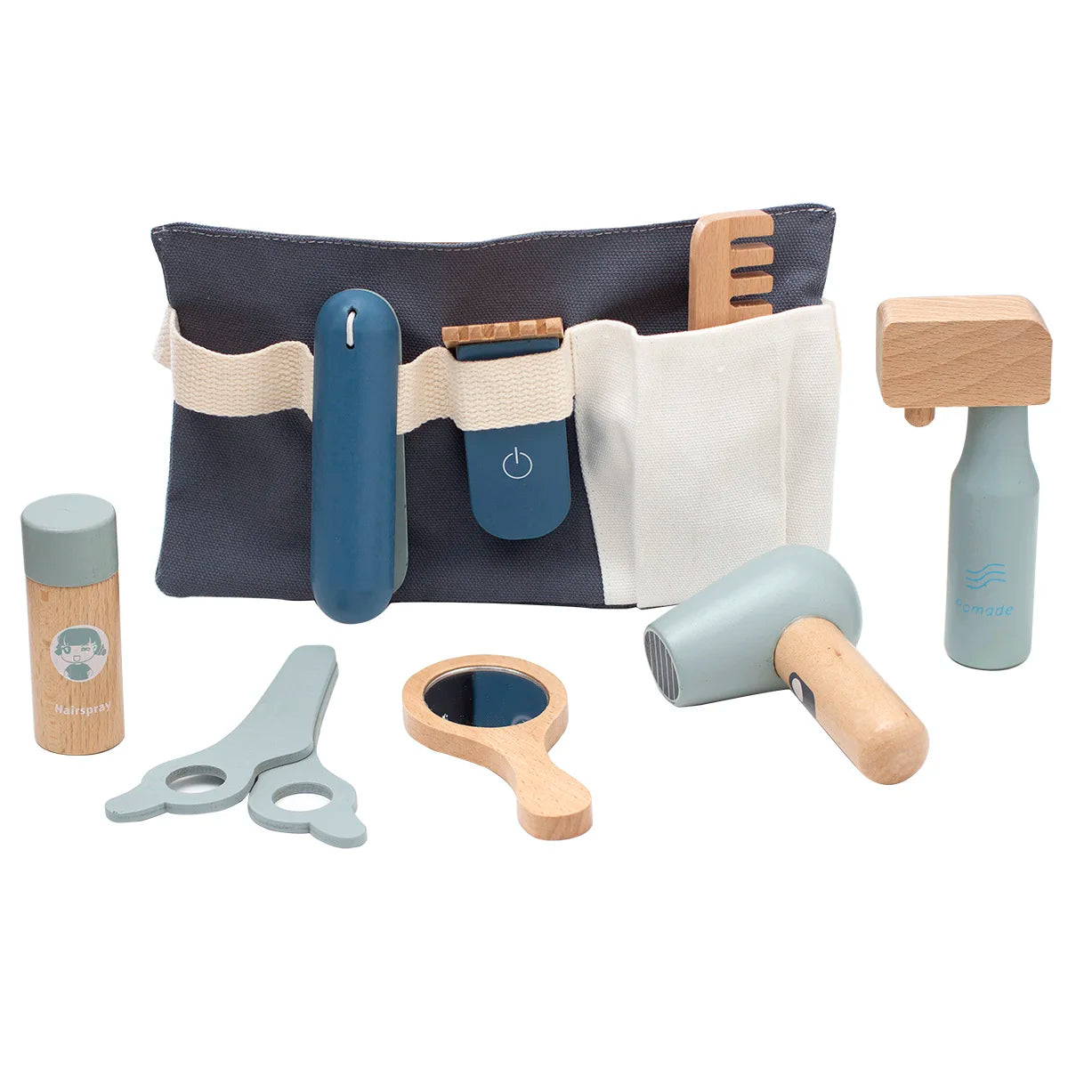 Pretend Play Hair Salon Set &ndash; Wooden Simulation Role Play NB650C2