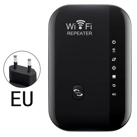 300Mbps Wireless Wi-Fi Range Extender for Seamless Connectivity EU-Black