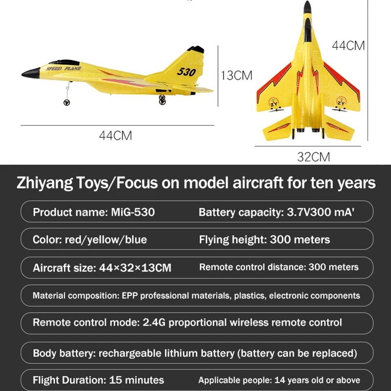 MiG-530 RC Plane EPP Foam Aircraft - 2.4G Remote Control