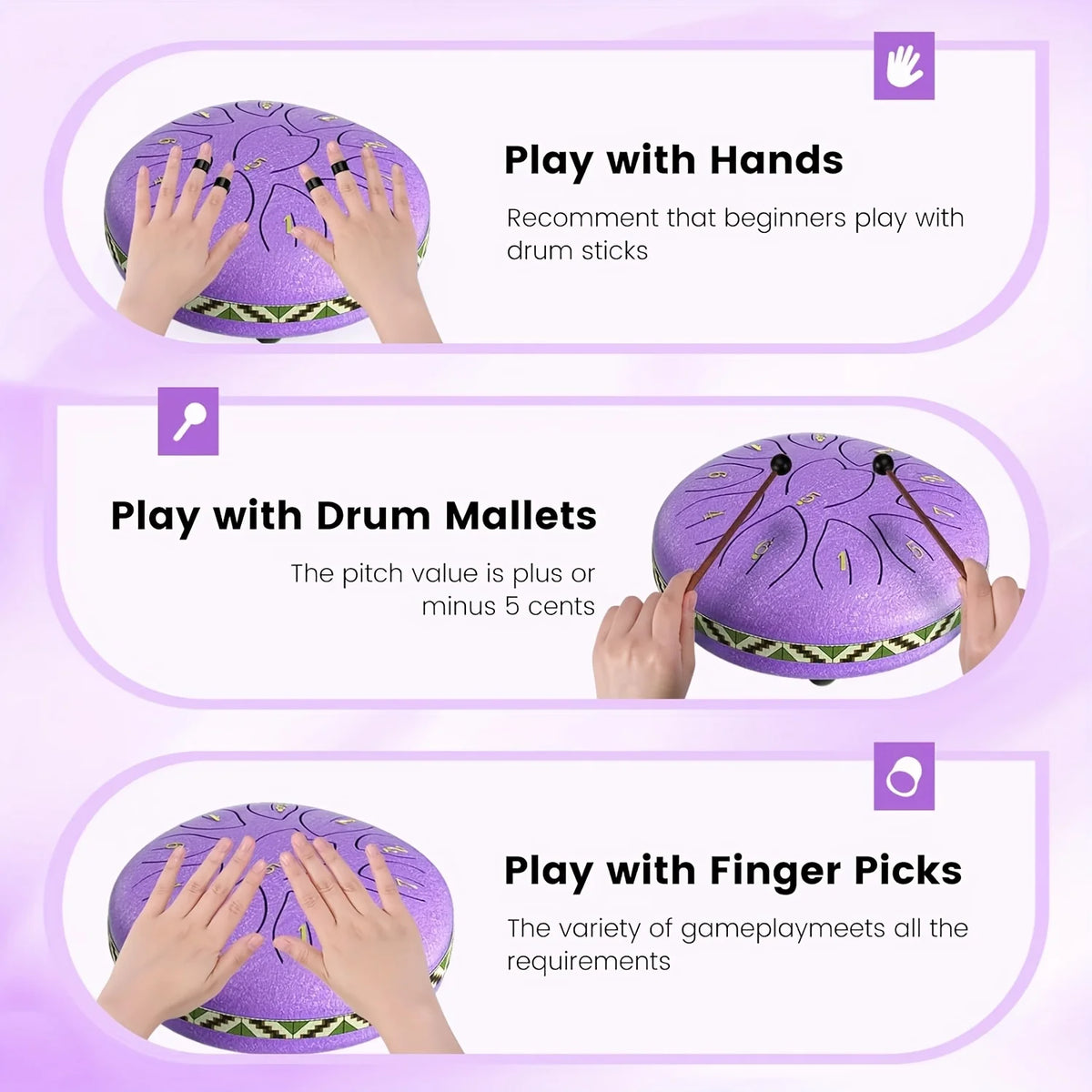 Outdoor Rain Drum 6 Inch 11 Note &ndash; Waterproof Rain Chime