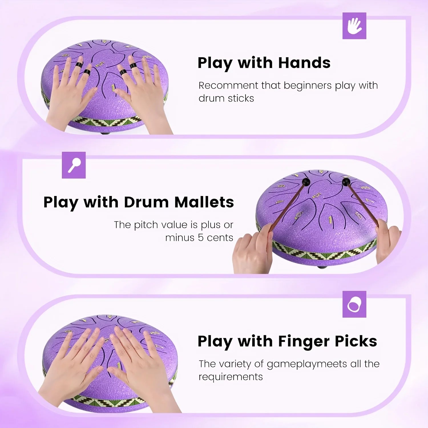 Outdoor Rain Drum 6 Inch 11 Note &ndash; Waterproof Rain Chime