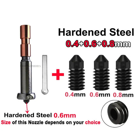 Upgrade Nozzle For Anycubic Kobra 3 Max 0.4mm 0.6mm 0.8mm 0.6-HS-468