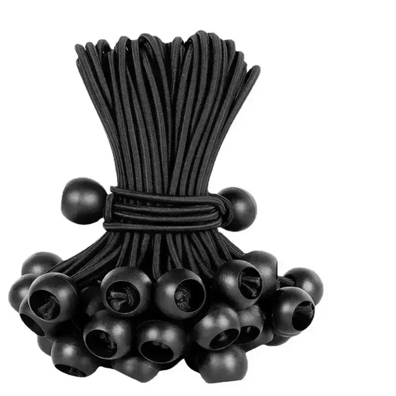 10pcs Elastic Bungee Ball Tarp Ties for Camping and Outdoor Use 10pcs black 20cm