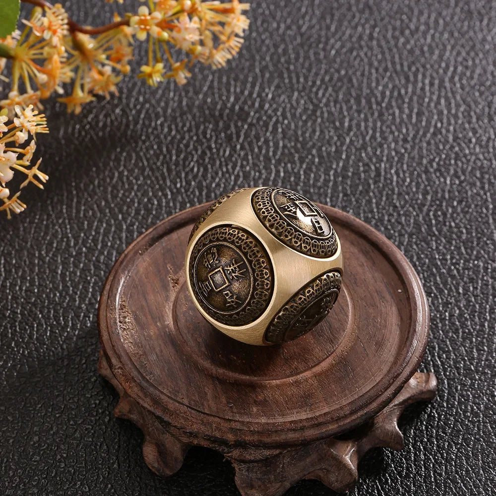 Six-Faced Blessing Money Fidget Spinner - Stress Relief Toy A / CHINA