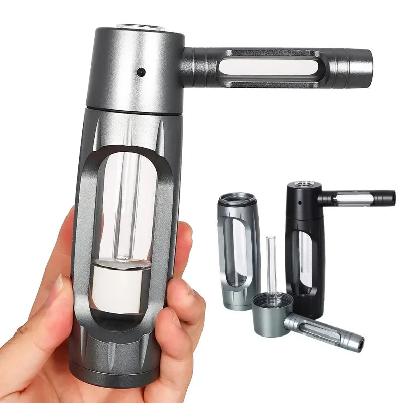 Pipa per tabacco portatile a combustione secca in lega di alluminio narghilè