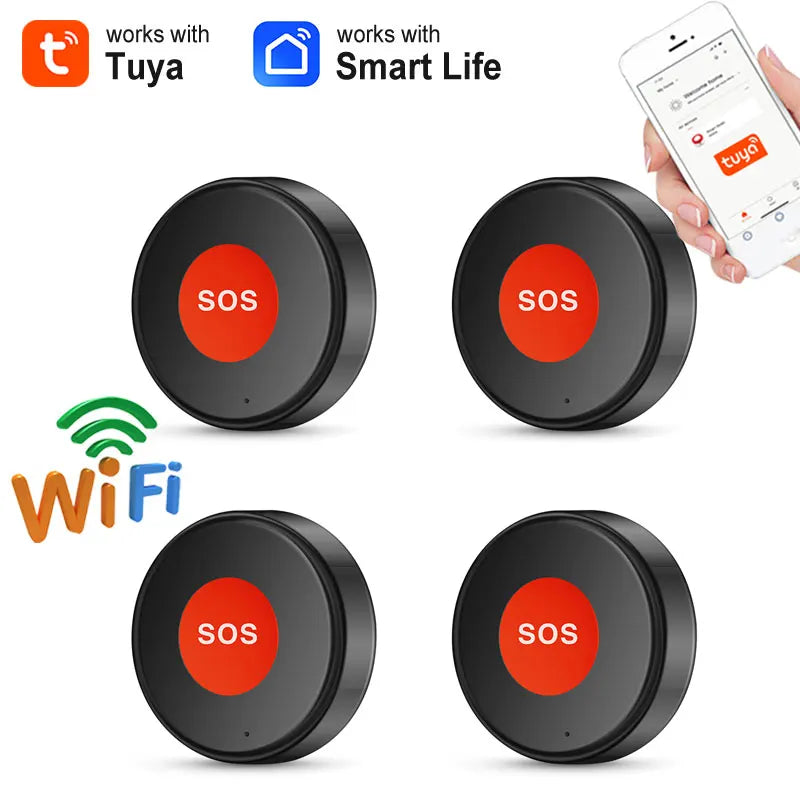 Tuya WiFi SOS Button &ndash; Emergency Panic Alert Remote Option D