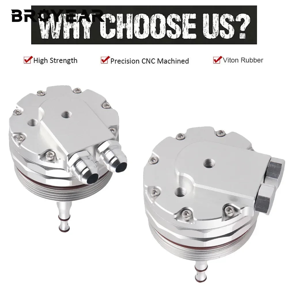 Engine Oil Cooler Adapter Aluminum for BMW E46 E36 E39 E60 E61 by InterCyprus Trading Ltd