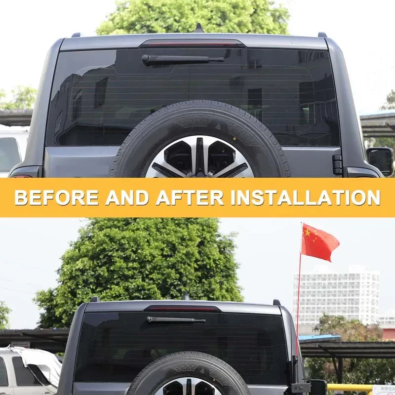 Karbon Çelik Siyah Bagaj Kapağı Anten Braketi Haval H9 İçin