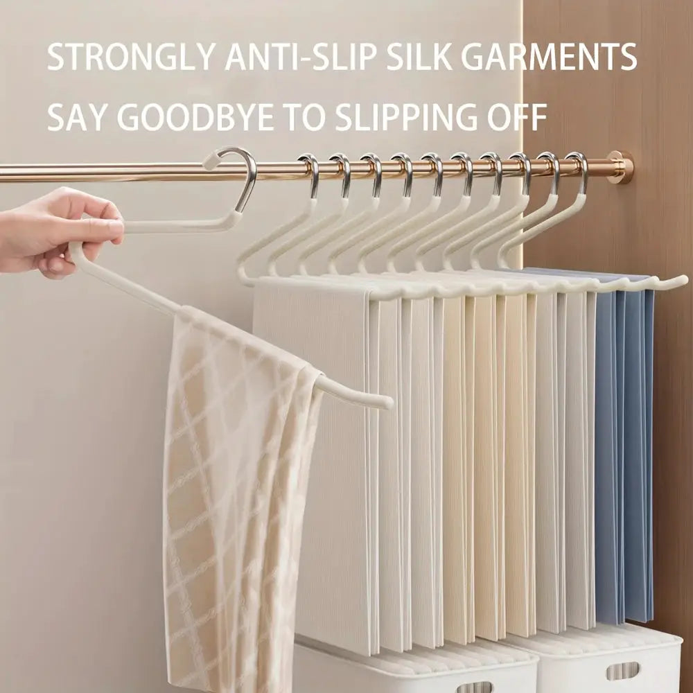 20/10Pcs Metal Z-Shaped Pants Hanger Non-Slip Durable Clothes Hanger Multi-functional Wardrobe Jean Hanger Home Pant Organizer by InterCyprus Trading Ltd