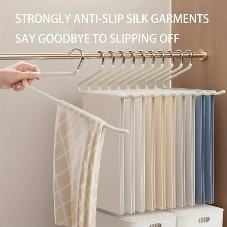 20/10Pcs Metal Z-Shaped Pants Hanger Non-Slip Durable Clothes Hanger Multi-functional Wardrobe Jean Hanger Home Pant Organizer by InterCyprus Trading Ltd