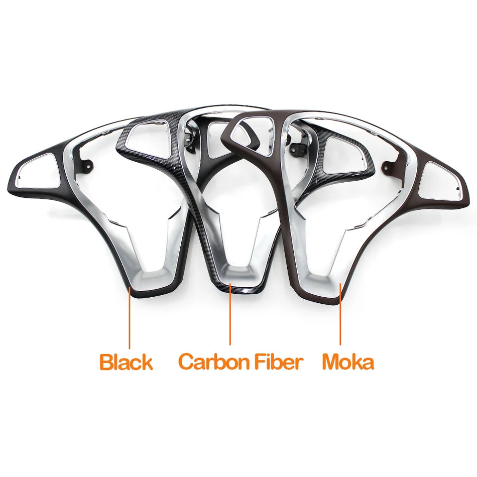 Mercedes Benz Steering Wheel Chrome Cover Panel Trim for C E GLC CLS PC and ABS