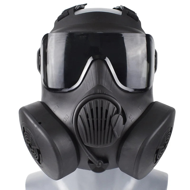 Protective Tactical Respirator Mask &ndash; Exceptional Comfort and Safety Black-Black Lens