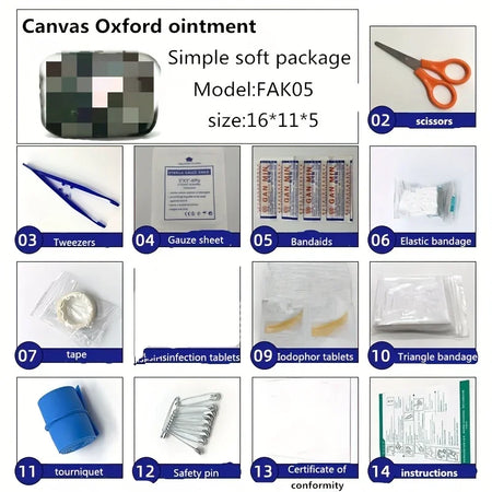 Emergency Car Mounted Civil Defense Kit &ndash; All Weather Ready FAK05