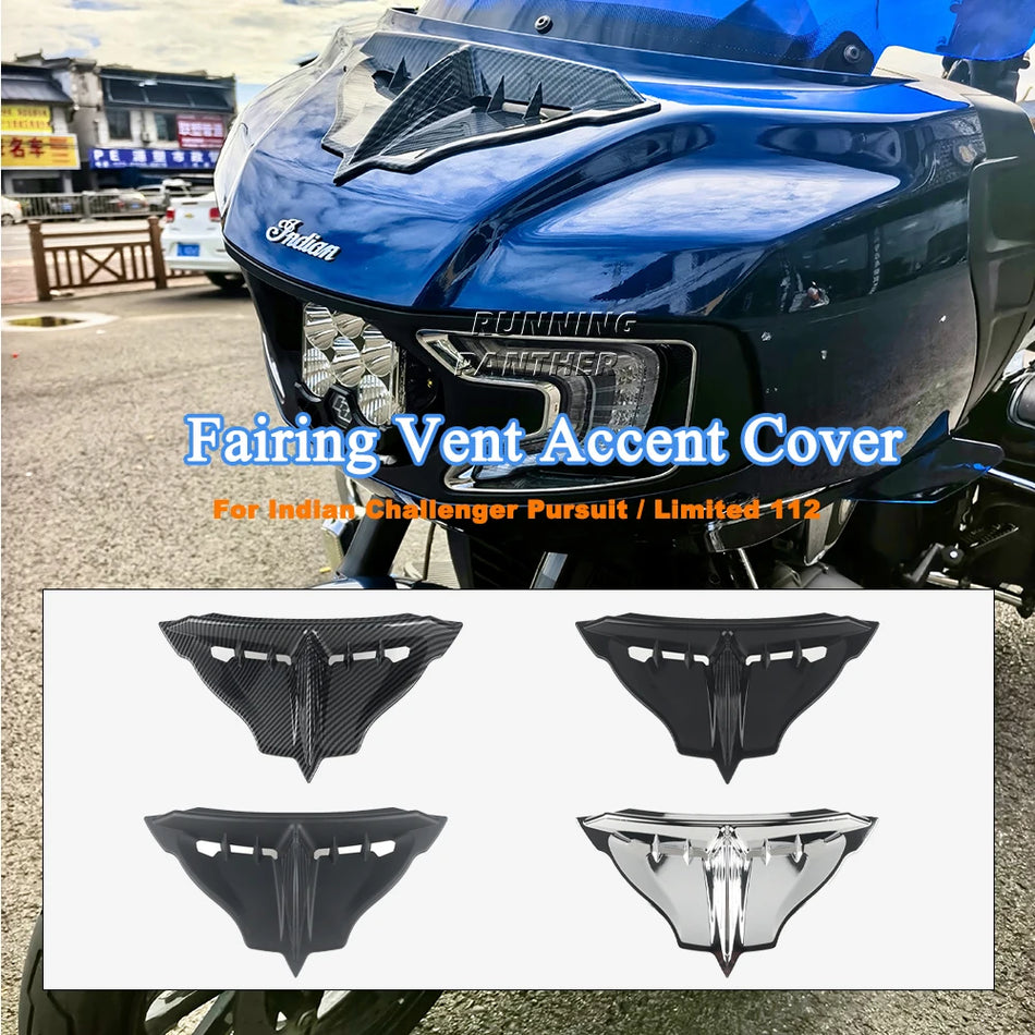 ABS Plastic Front Fairing Vent Accent Cover for Indian Challenger Pursuit Dark Horse