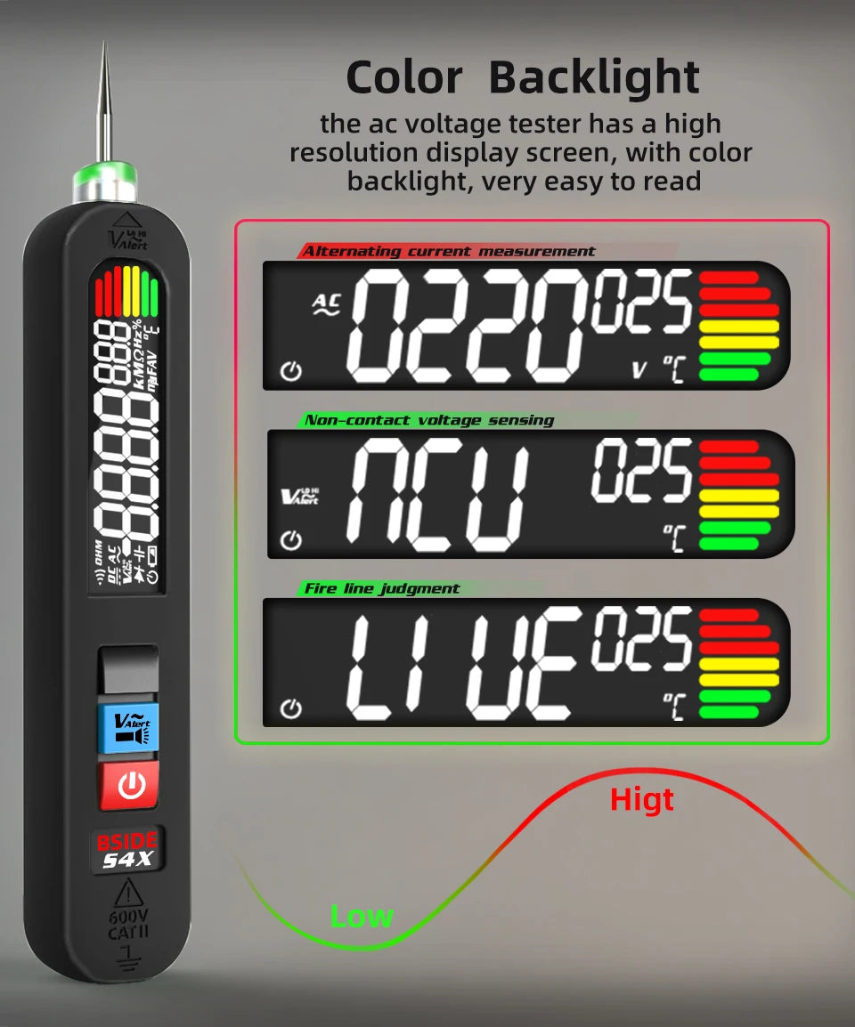 BSIDE Voltage Tester Pen 12V-300V &ndash; Non Contact Detection