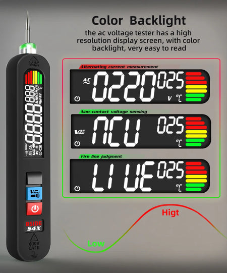 BSIDE Voltage Tester Pen 12V-300V &ndash; Non Contact Detection