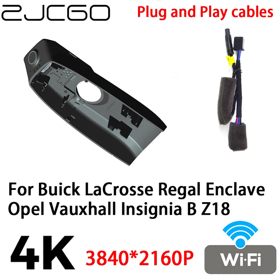 Caméra de tableau de bord Buick LaCrosse DVR 4K avec enregistreur vidéo Plug and Play