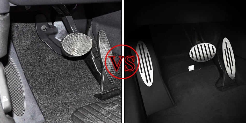 MINI Cooper Pedal Set Gas Brake Clutch with Brushed Stainless Steel and Rubber