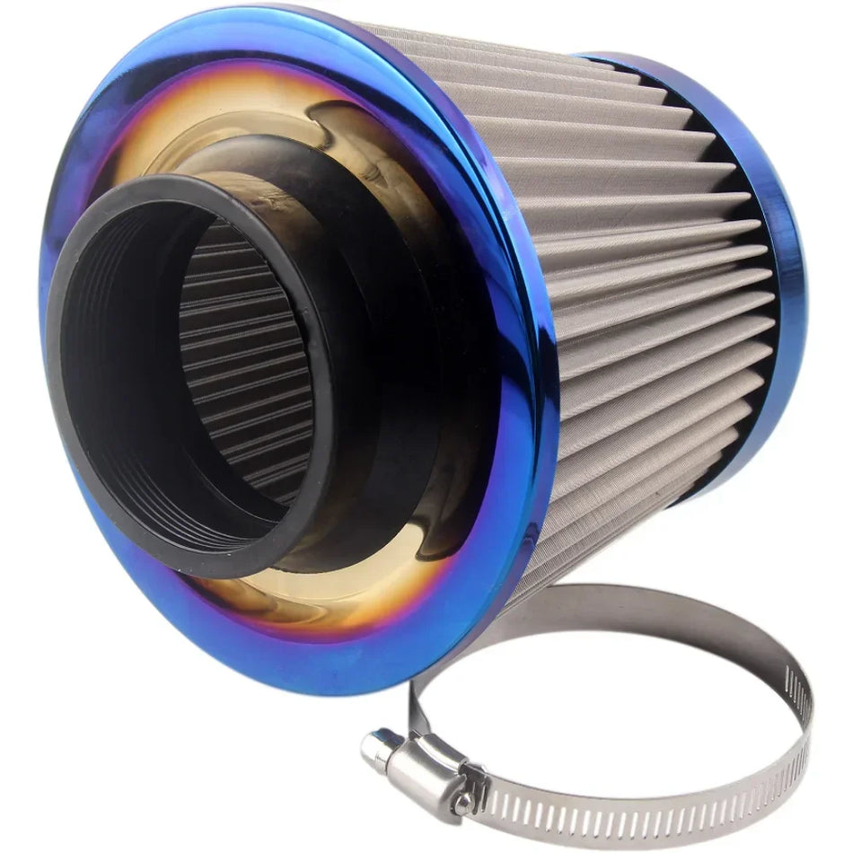 Universal Stainless Steel Air Intake Filter, High Flow Cone 60/65/70/75mm AF07