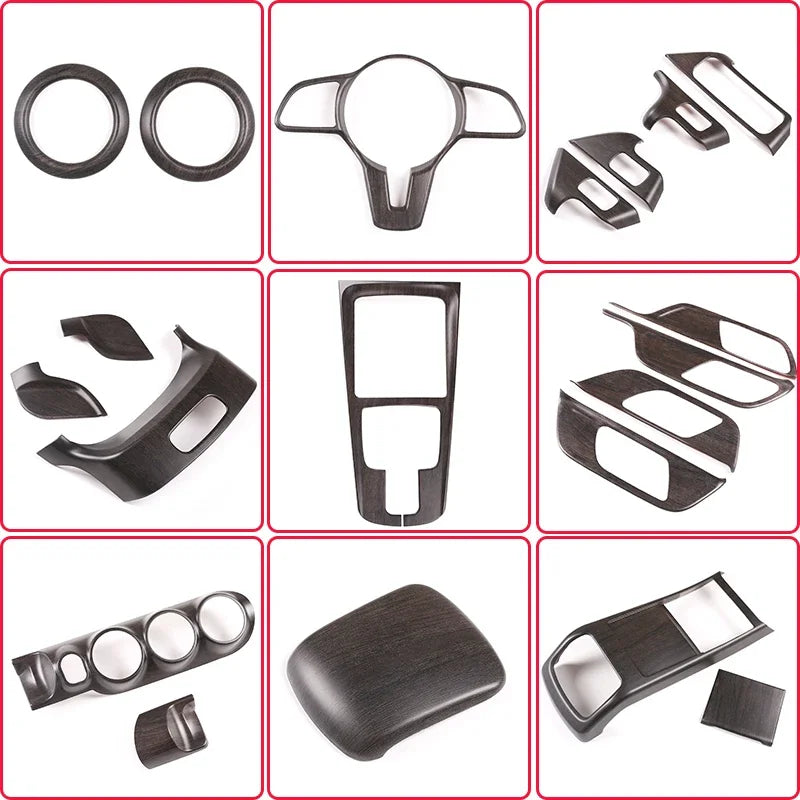 Tampa de acabamento interior com padrão de madeira de carvalho para Mercedes Benz B Class W247 GLB X247 2020 2022 Acessórios de decoração para carro