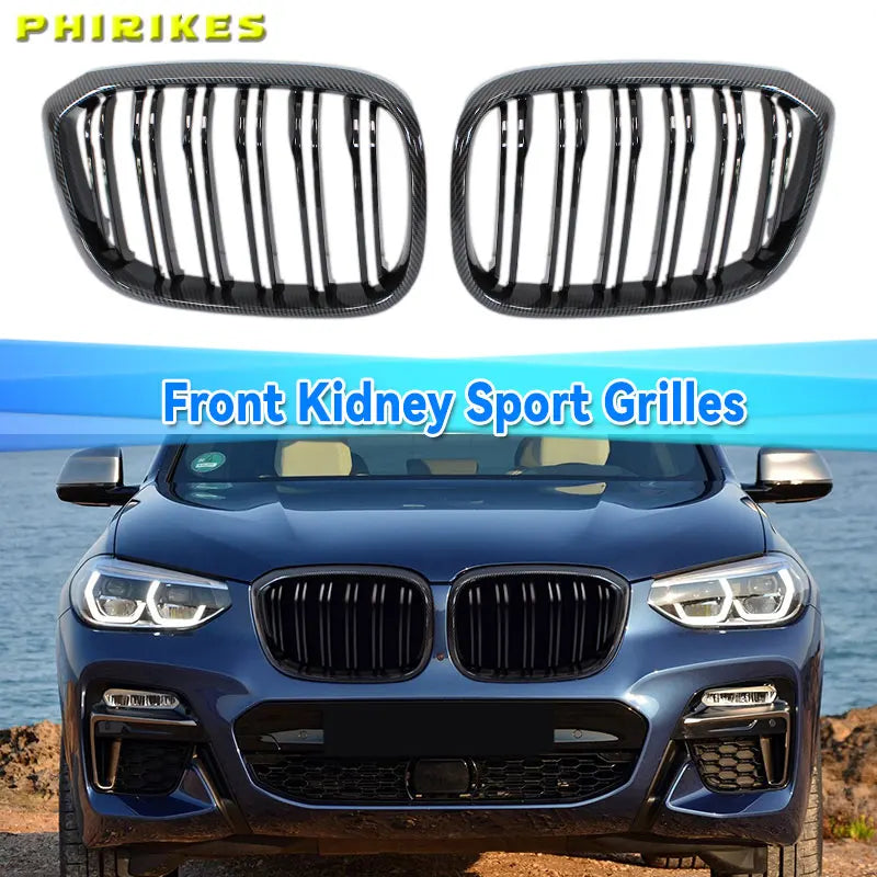 Гладкая черная решетка радиатора BMW G01 G08 спереди 2018 2022 X3 X4