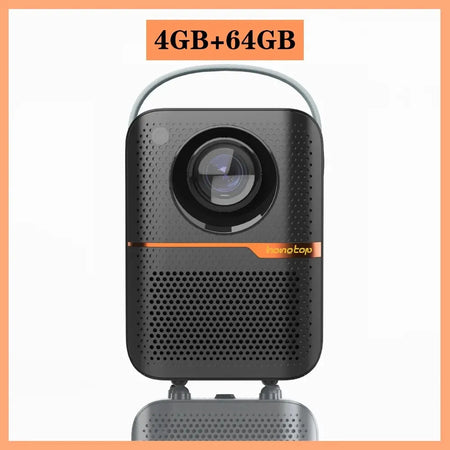 HONGTOP Android Smart Mini Projector &ndash; Ultra Bright 300 ANSI 64G BLACK / European standard
