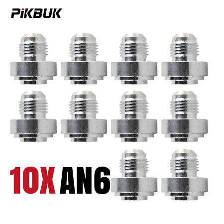 10 Piece Male Weld On AN Fitting Adapters for PTFE Fuel Line and Steel Tube by InterCyprus Trading Ltd