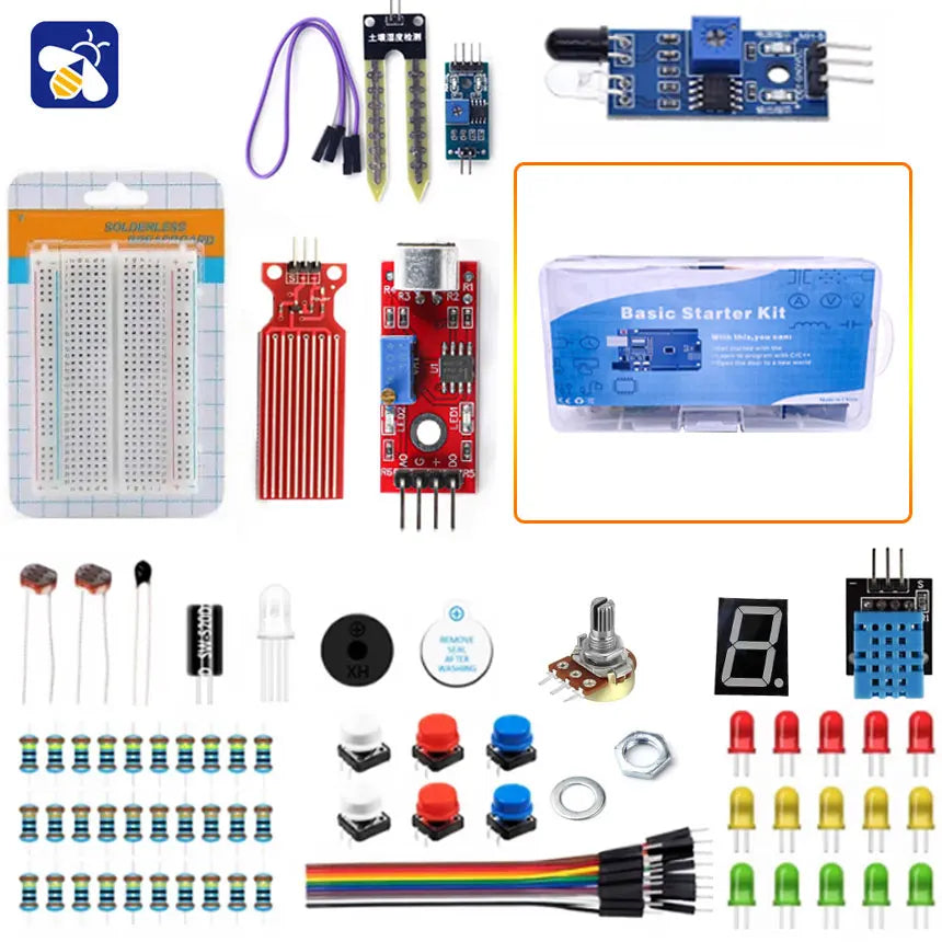 400 Breadboard DIY Learning Kit &ndash; Complete Electronics Project Starter Set No Have UNOR3 Cable